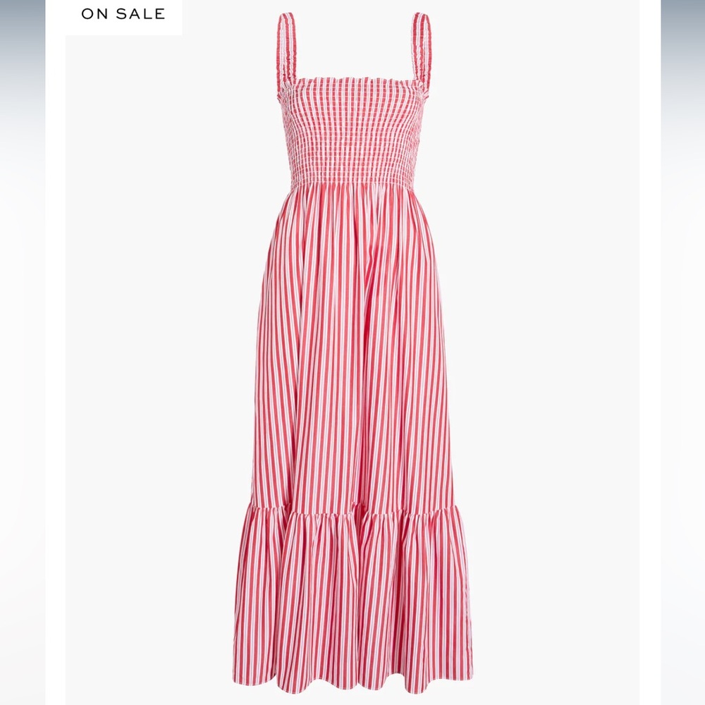 Hill House Red and White Striped Dress